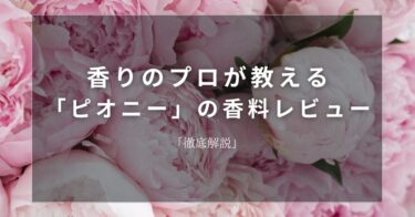 【フィオーリ】香りのプロが教える「ピオニー」の香料レビュー【徹底解説】