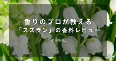 【スズラン】香りのプロが教える「スズラン」の香料レビュー【徹底解説】